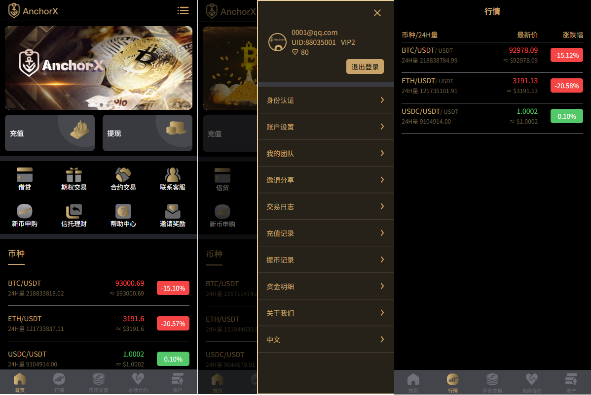 多语言交易所/币币期权/永续合约/申购/C2C/贷款理财-汉城海外源码
